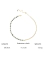 thumb Brass Imitation Pearl Geometric Trend Asymmetrical Chain Necklace 2