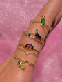 thumb Brass Cubic Zirconia Multi Color Dragon Cute Band Ring 0