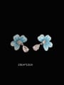 thumb Brass Enamel Flower Luxury Clip Earring 1