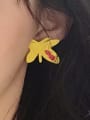 thumb Alloy Enamel Butterfly Cute Stud Earring 1