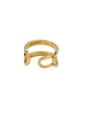 thumb Brass Geometric line Vintage Stackable Ring 2