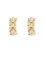 thumb Brass Imitation Pearl Geometric Trend Stud Trend Korean Fashion Earring 0