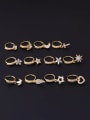 thumb Brass Cubic Zirconia Star Hip Hop Nose Rings 2