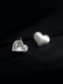 thumb Brass Heart Minimalist Stud Earring 1