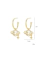 thumb Brass Cubic Zirconia Star Trend Drop Earring 2