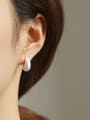 thumb Brass Enamel Geometric Minimalist Stud Earring 2