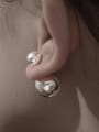 thumb Brass Ball Minimalist Earring 2