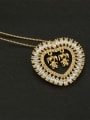thumb Brass Cubic Zirconia Heart Dainty  Pendant Necklace 1