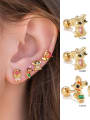 thumb Brass Cubic Zirconia Animal Cute Stud Earring(Single-Only One) 1