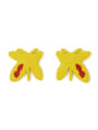 thumb Alloy Enamel Butterfly Cute Stud Earring 0