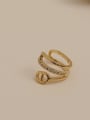 thumb Brass Cubic Zirconia Geometric Vintage Clip Trend Korean Fashion Earring (single) 1