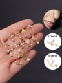 thumb Brass Cubic Zirconia Water Drop Cute Cross Nose Rings(Single Only One) 0