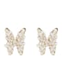 thumb Brass Crystal Butterfly Ethnic Stud Trend Korean Fashion Earring 4