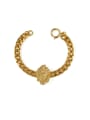 thumb Brass Geometric Vintage hollow chain Bracelet 1