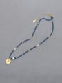 thumb Brass Natural Stone Flower Bohemia Beaded Necklace 2