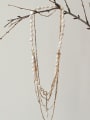 thumb Brass Freshwater Pearl Geometric Vintage Multi Strand Necklace 3