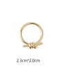 thumb Brass knot Geometric Vintage Stud Earring 2