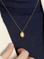 thumb Brass Imitation Pearl Irregular Minimalist Necklace 1
