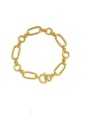 thumb Brass Hollow Geometric  Chain Vintage Link Bracelet 0