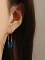 thumb Brass Enamel Irregular Minimalist pin Single Earring(Single) 1