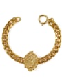 thumb Brass Geometric Vintage hollow chain Bracelet 3