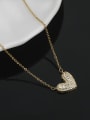 thumb Brass Cubic Zirconia Heart Dainty Necklace 2