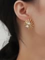 thumb Copper Imitation Pearl Flower Dainty Stud Trend Korean Fashion Earring 1