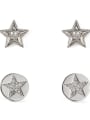 thumb Brass Rhinestone Star Minimalist Stud Earring 3