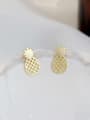 thumb Copper Hollow Friut pineapple  Cute Stud Trend Korean Fashion Earring 3