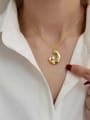 thumb Brass Imitation Pearl Geometric Minimalist Necklace 2