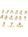 thumb Copper with Cubic Zirconia White Star Minimalist Stud Earring 3