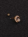 thumb Brass Cubic Zirconia Star Minimalist Stud Earring 3