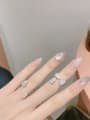 thumb Alloy Cubic Zirconia White Heart Trend Ring/Free Size Ring 0