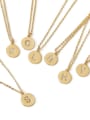 thumb Brass Message Vintage round pendant Necklace 4