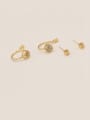 thumb Brass Cubic Zirconia Geometric Minimalist Hook Trend Korean Fashion Earring 3
