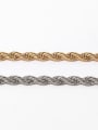 thumb Brass Irregular Vintage Twist Chain  Woven Bracelet 3