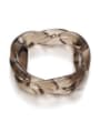 thumb Hand Glass Twist Square Trend Band Ring 4