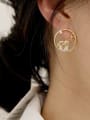 thumb Brass Cubic Zirconia Geometric Hip Hop Stud Trend Korean Fashion Earring 1