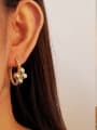 thumb Copper Bead Geometric Minimalist Stud Trend Korean Fashion Earring 1