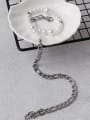 thumb Titanium Steel Imitation Pearl Geometric Vintage Necklace 1
