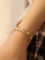 thumb Brass Imitation Pearl Irregular Minimalist Link Bracelet 1