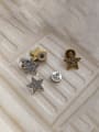 thumb Brass Pentagram Vintage Stud Earring 1