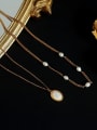 thumb Brass Imitation Pearl Geometric Vintage Necklace 0