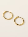thumb Brass Round Minimalist Hoop Trend Korean Fashion Earring 4
