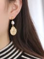 thumb Copper Imitation Pearl Geometric Ethnic Drop Trend Korean Fashion Earring 3