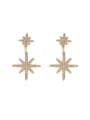 thumb Copper Cubic Zirconia Star Dainty Stud Trend Korean Fashion Earring 0