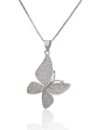 thumb Brass  Cubic Zirconia Butterfly Dainty Necklace 0