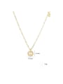 thumb Brass Cubic Zirconia Round Dainty Necklace 2