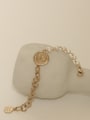 thumb Brass Freshwater Pearl Geometric Vintage Bracelet 2