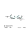 thumb Brass Enamel Geometric Minimalist Stud Earring 2